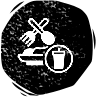 Spoon pouring food onto plate
